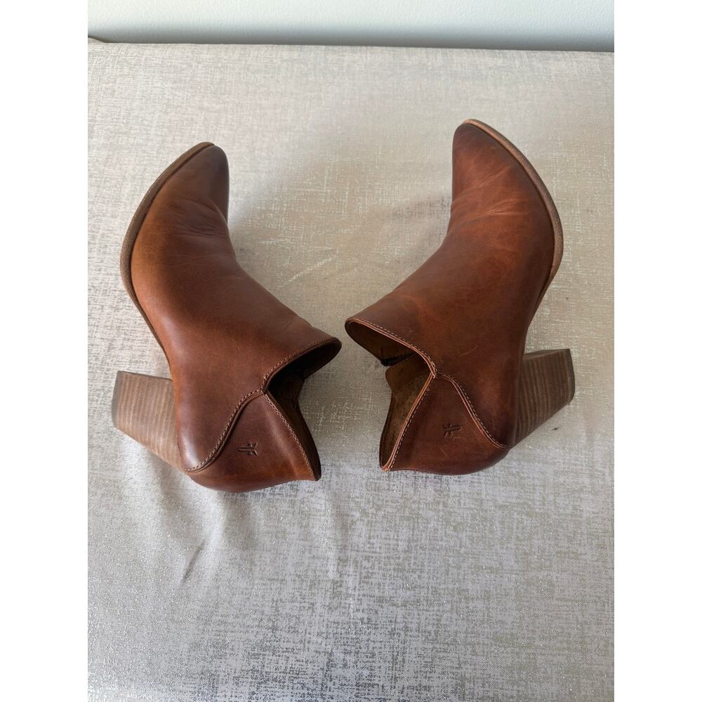 FRYE REED  SHOOTIE BROWN LEATHER BOOT - Picture 6 of 10